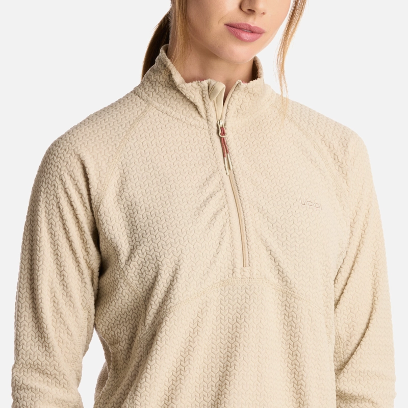 POLERON MUJER JACARANDA NANO-F 14 ZIP CRUDO LIPPI - 4