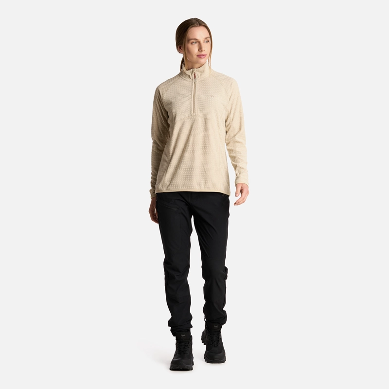 POLERON MUJER JACARANDA NANO-F 14 ZIP CRUDO LIPPI - 5