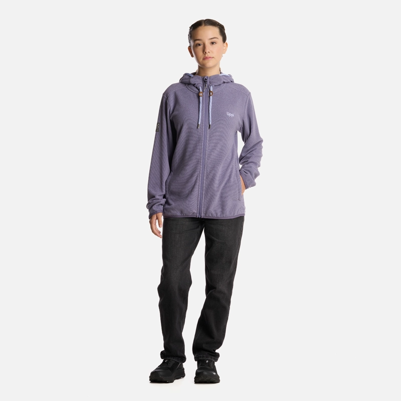 POLERON TEEN GIRL STRIPES NANO-F FULL ZIP HOODY VIOLETA LIPPI - 6