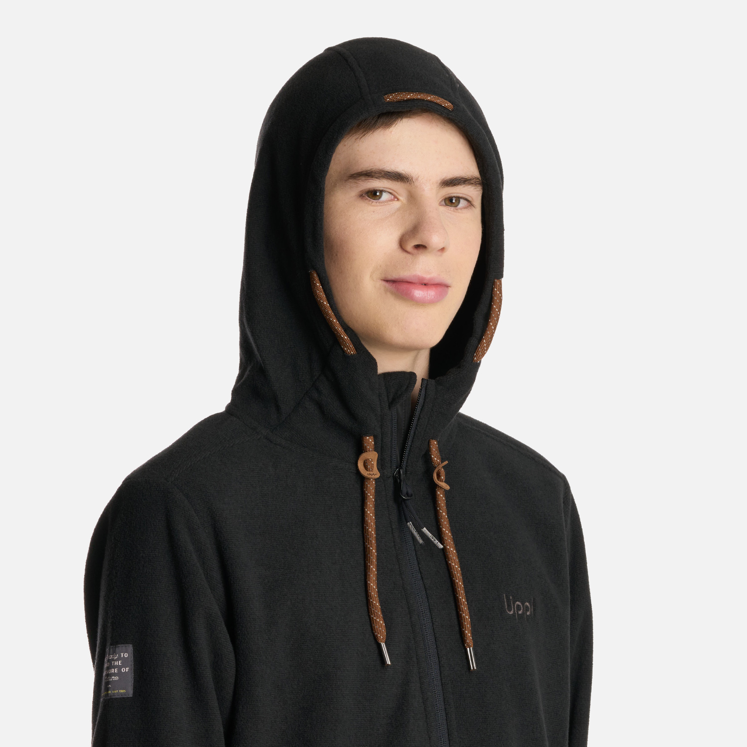POLERON TEEN BOY STRIPES NANO-F FULL ZIP NEGRO LIPPI I25 - 4
