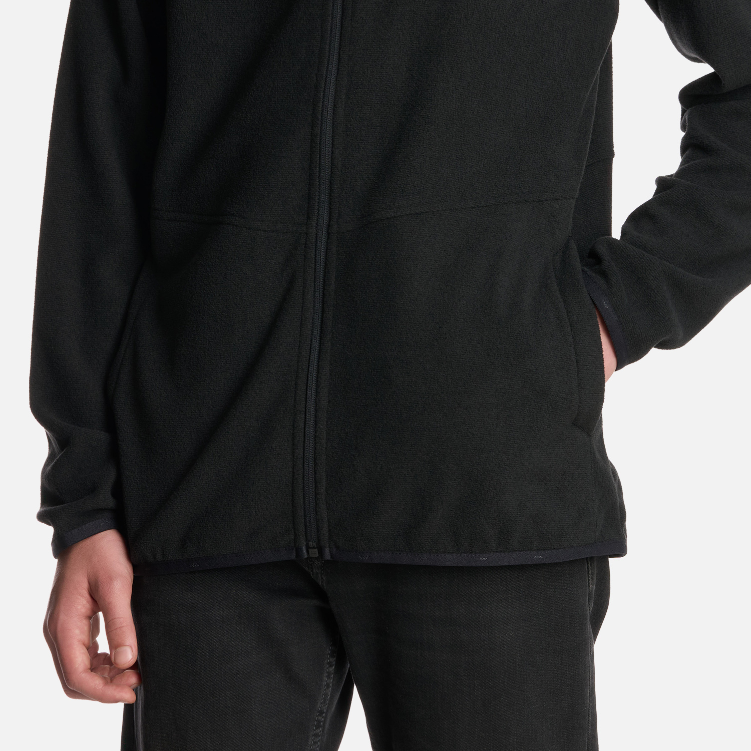 POLERON TEEN BOY STRIPES NANO-F FULL ZIP NEGRO LIPPI I25 - 5