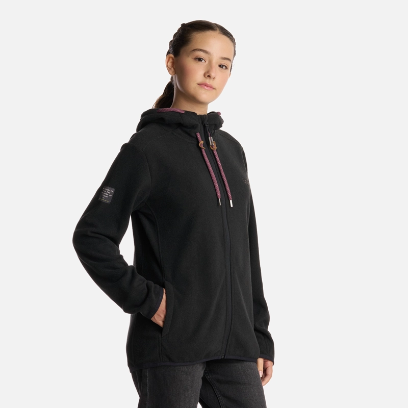 POLERON TEEN GIRL STRIPES NANO-F FULL ZIP HOODY NEGRO LIPPI - 2