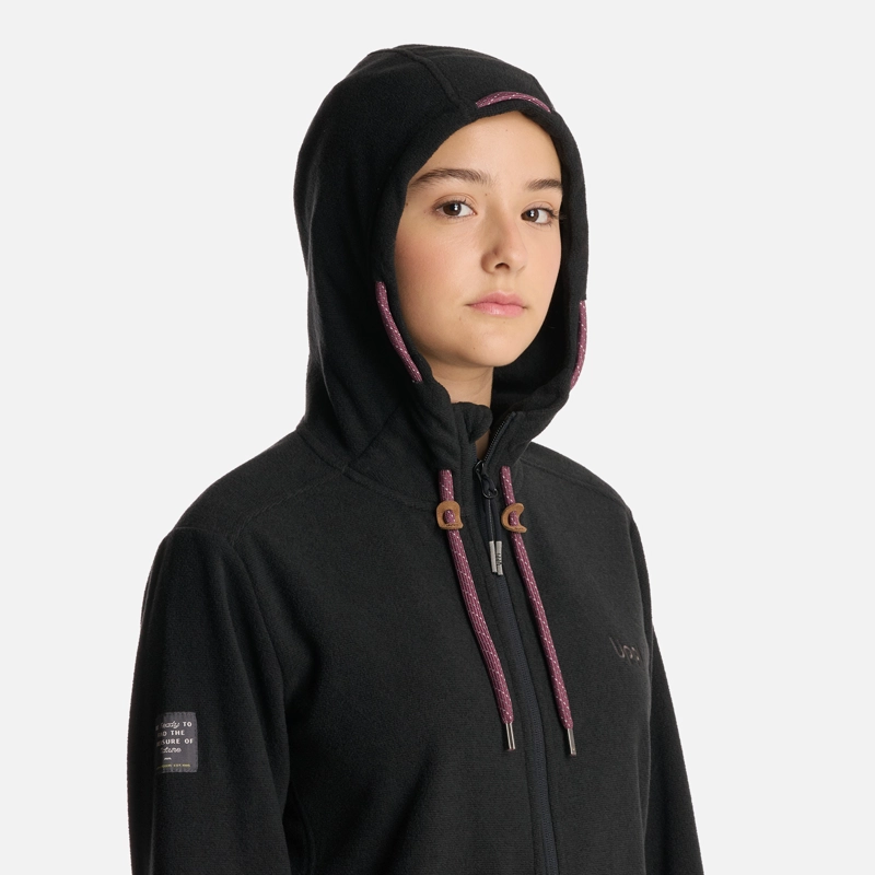 POLERON TEEN GIRL STRIPES NANO-F FULL ZIP HOODY NEGRO LIPPI - 4