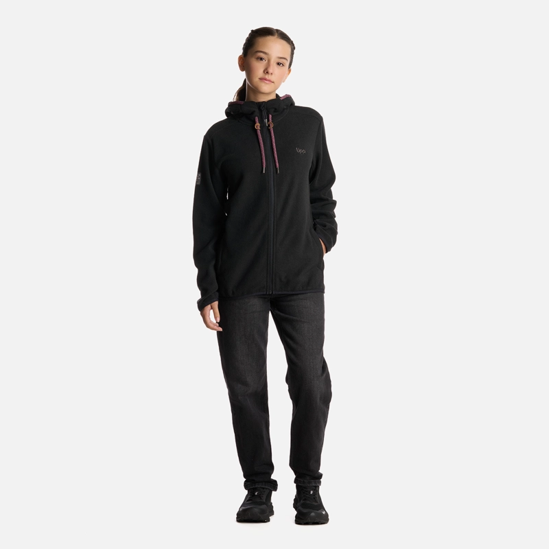 POLERON TEEN GIRL STRIPES NANO-F FULL ZIP HOODY NEGRO LIPPI - 6