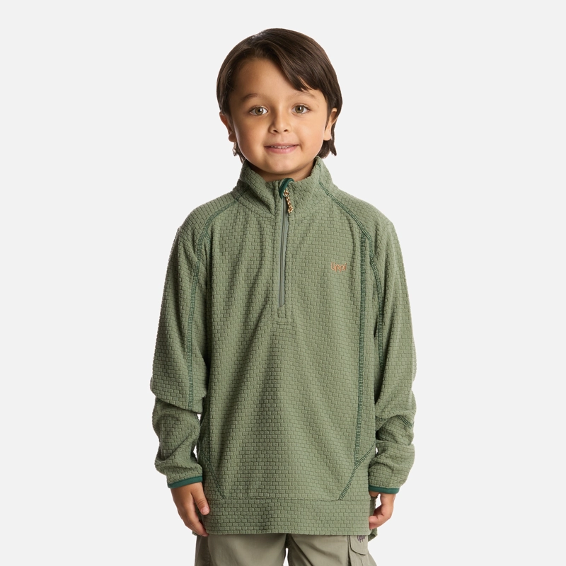 POLERON NIÑO SALTAMONTES NANO-F 14 ZIP JADE OSCURO LIPPI I25 - 1