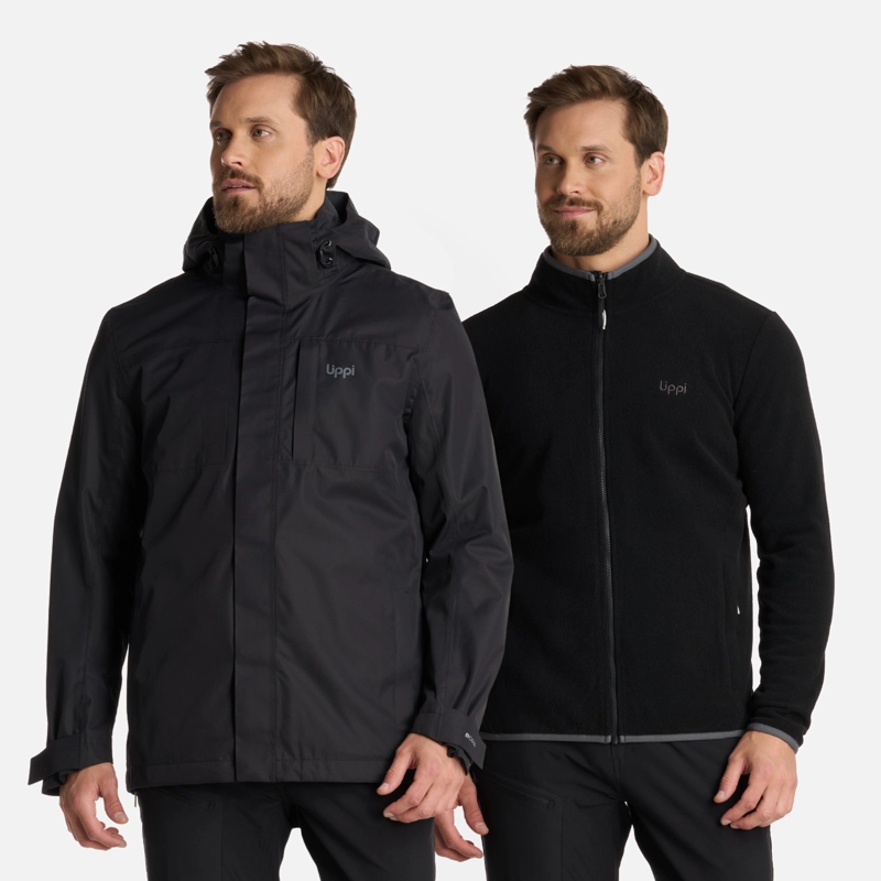 CHAQUETA HOMBRE TRES CRUCES FUSION-3 HOODY NEGRO LIPPI I25 - 1