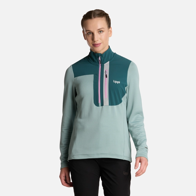 POLERON MUJER KAROVA NANO-F 14 ZIP JADE LIPPI - 1