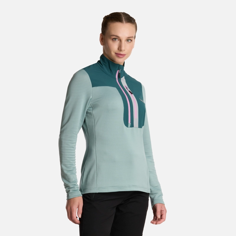 POLERON MUJER KAROVA NANO-F 14 ZIP JADE LIPPI - 2