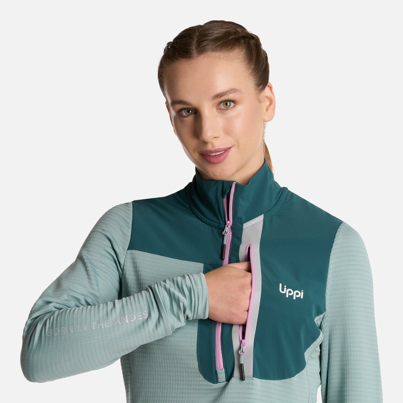 POLERON MUJER KAROVA NANO-F 14 ZIP JADE LIPPI - 4