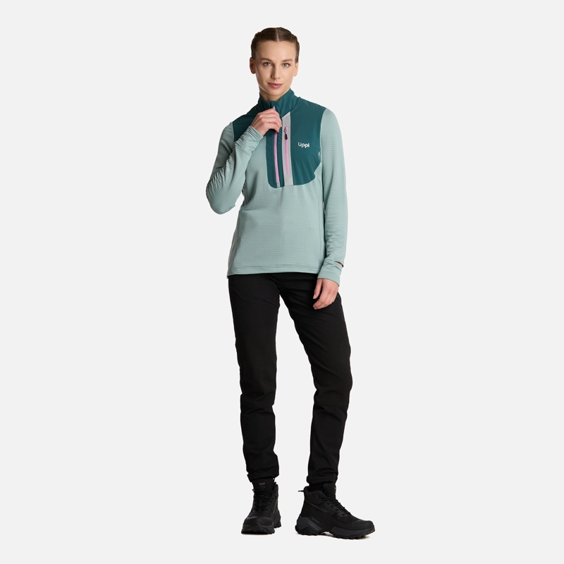 POLERON MUJER KAROVA NANO-F 14 ZIP JADE LIPPI - 6