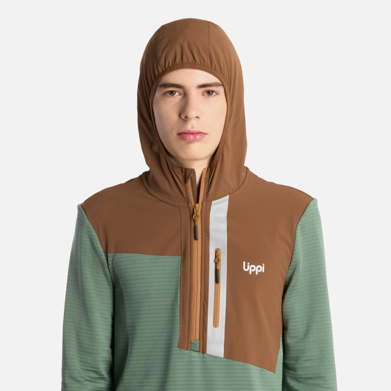 POLERON TEEN BOY KAROVA 14 ZIP HOODY JADE OSCURO LIPPI - 4