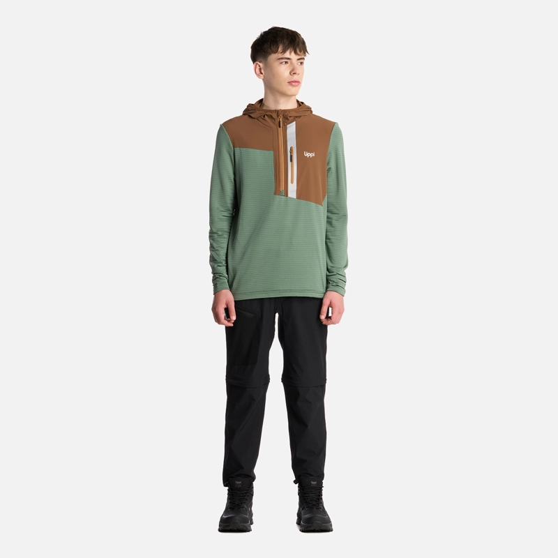 POLERON TEEN BOY KAROVA 14 ZIP HOODY JADE OSCURO LIPPI - 7
