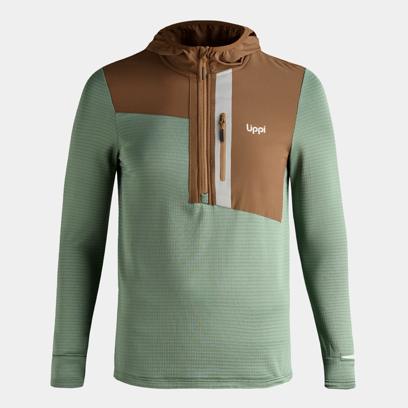 POLERON TEEN BOY KAROVA 14 ZIP HOODY JADE OSCURO LIPPI - 8
