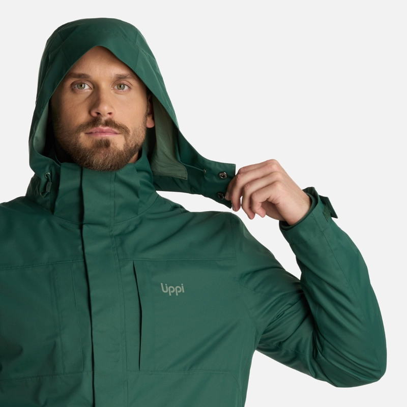 CHAQUETA HOMBRE TRES CRUCES FUSION-3 HOODY VERDE BOTELLA LIPPI - 4