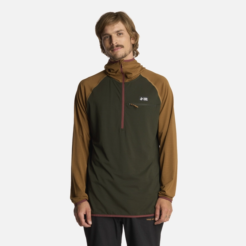 POLERON HOMBRE TAINA PRO VERDE MILITAR HAKA HONU - 1