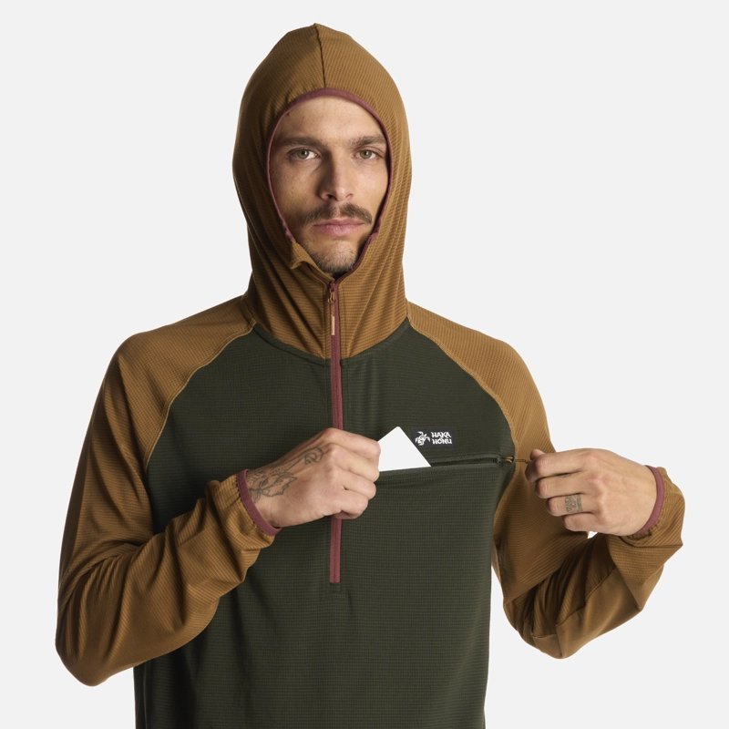 POLERON HOMBRE TAINA PRO VERDE MILITAR HAKA HONU - 3
