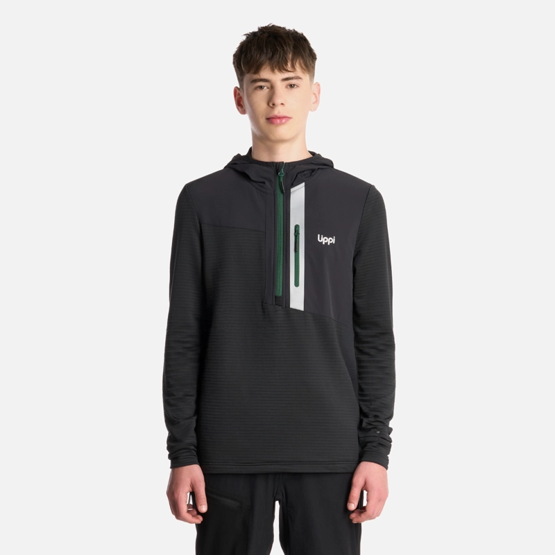 POLERON TEEN BOY KAROVA 14 ZIP HOODY NEGRO LIPPI - 1