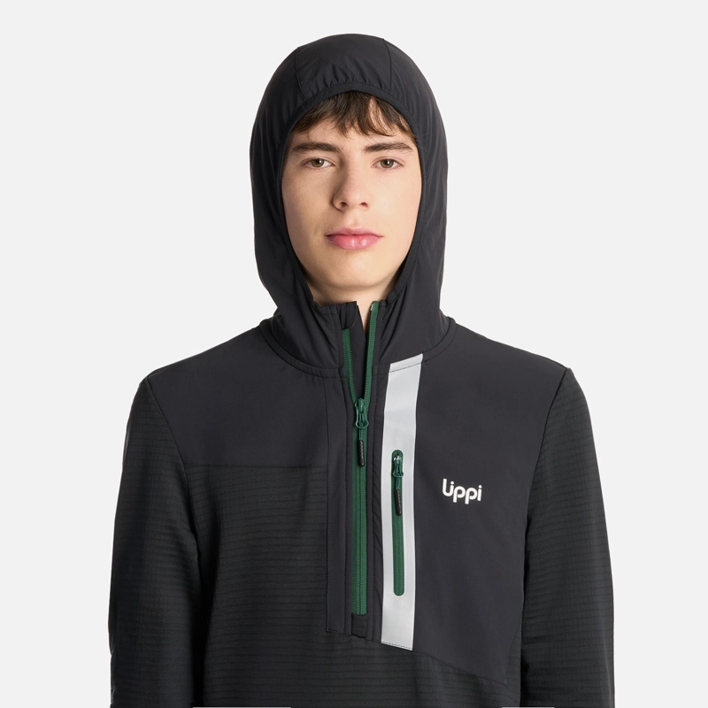 POLERON TEEN BOY KAROVA 14 ZIP HOODY NEGRO LIPPI - 4