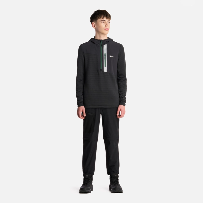 POLERON TEEN BOY KAROVA 14 ZIP HOODY NEGRO LIPPI - 7