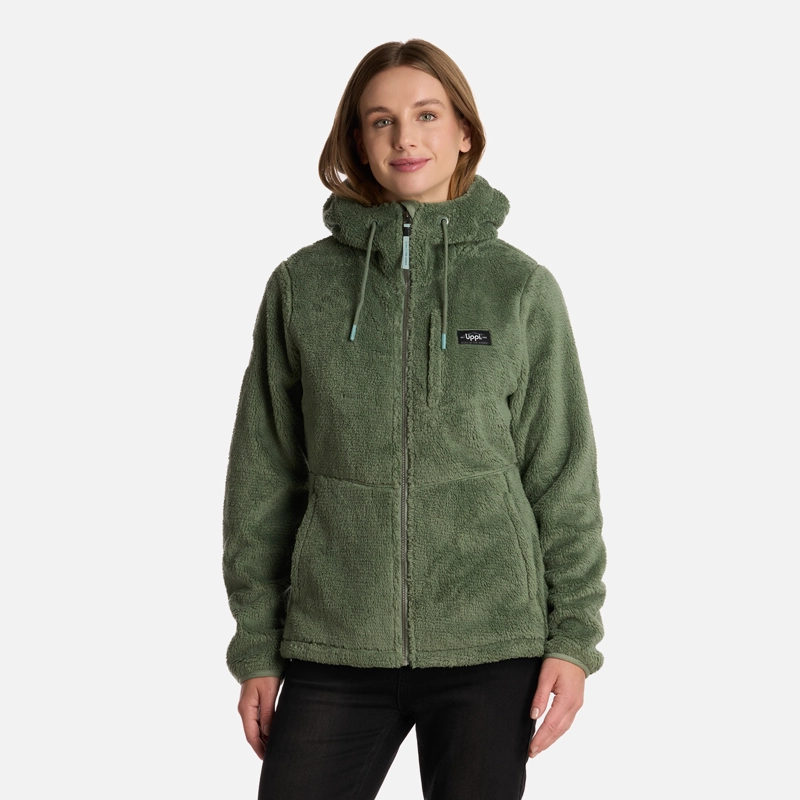 POLAR MUJER BEAR SHAGGY-PRO HOODY JACKET JADE OSCURO LIPPI - 1