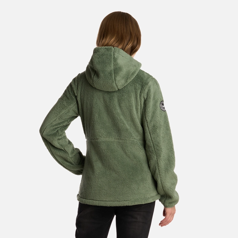 POLAR MUJER BEAR SHAGGY-PRO HOODY JACKET JADE OSCURO LIPPI - 3