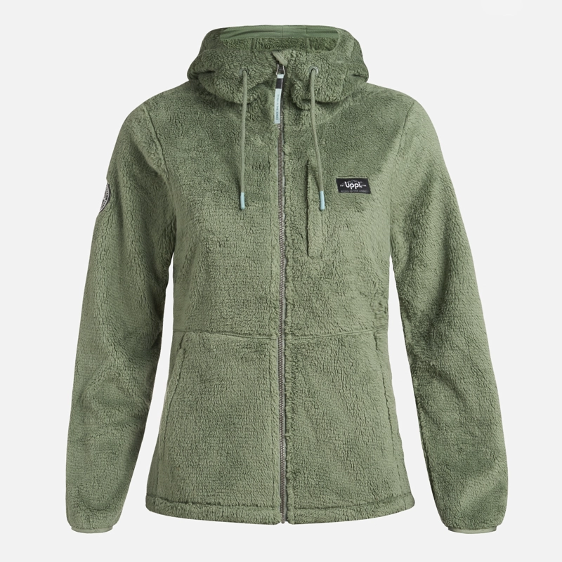 POLAR MUJER BEAR SHAGGY-PRO HOODY JACKET JADE OSCURO LIPPI - 7
