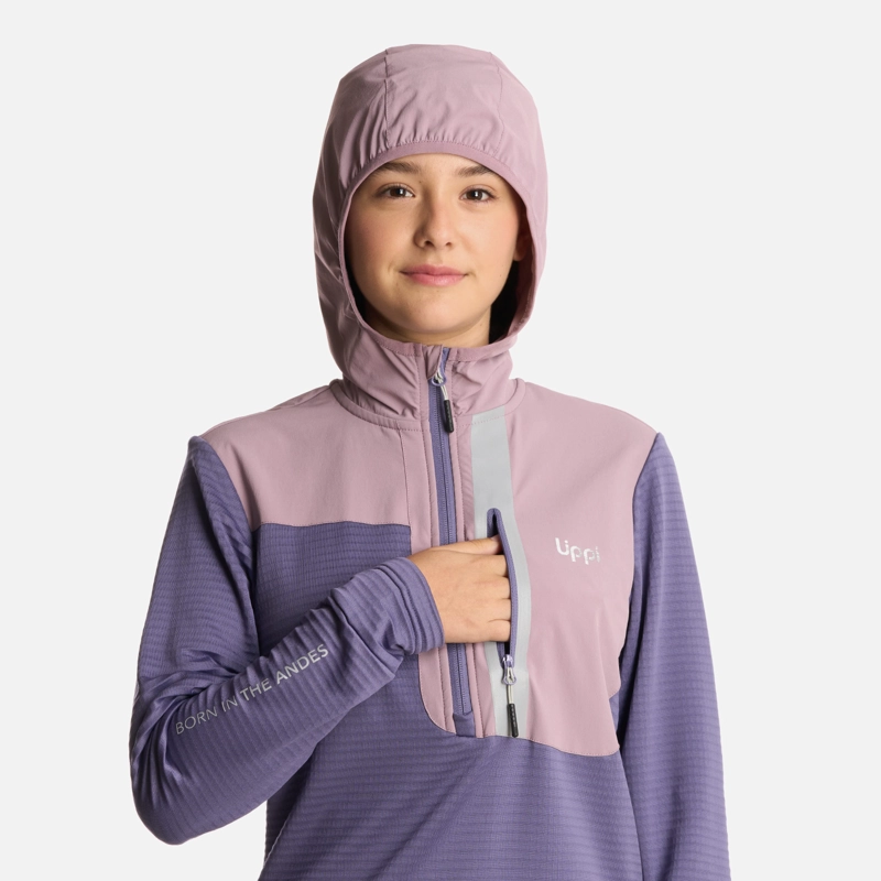 POLERON TEEN GIRL KAROVA 14 ZIP HOODY VIOLETA LIPPI I25 - 4