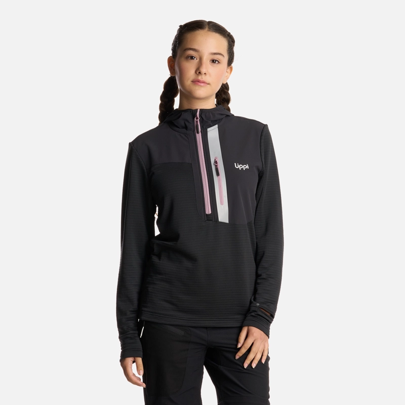 POLERON TEEN GIRL KAROVA 14 ZIP HOODY NEGRO LIPPI - 1