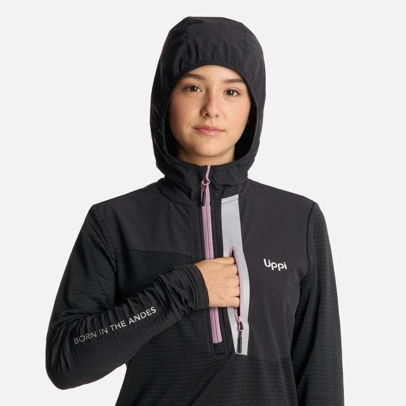 POLERON TEEN GIRL KAROVA 14 ZIP HOODY NEGRO LIPPI - 4