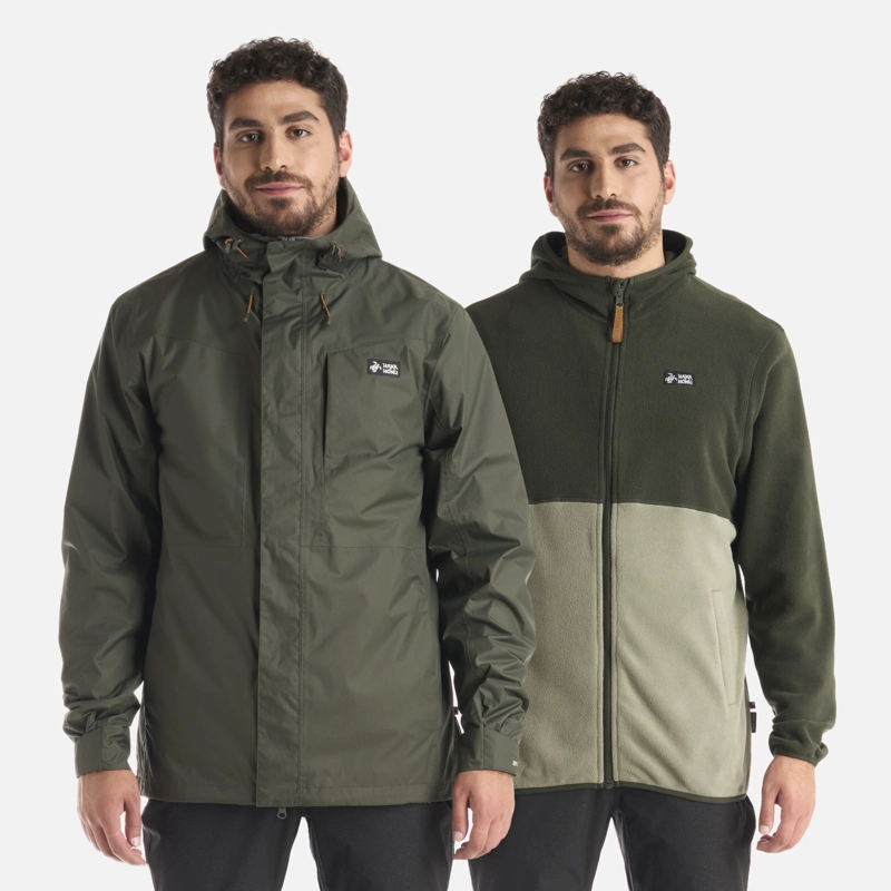 CHAQUETA HOMBRE CORTEZA VERDE MILITAR HAKA HONU - 1
