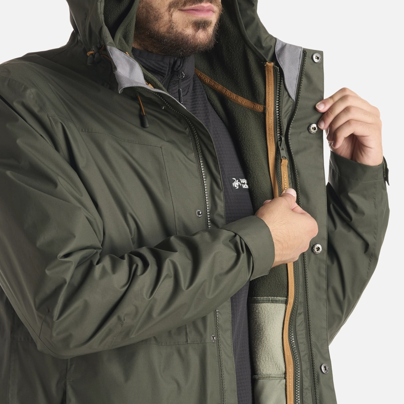 CHAQUETA HOMBRE CORTEZA VERDE MILITAR HAKA HONU - 9
