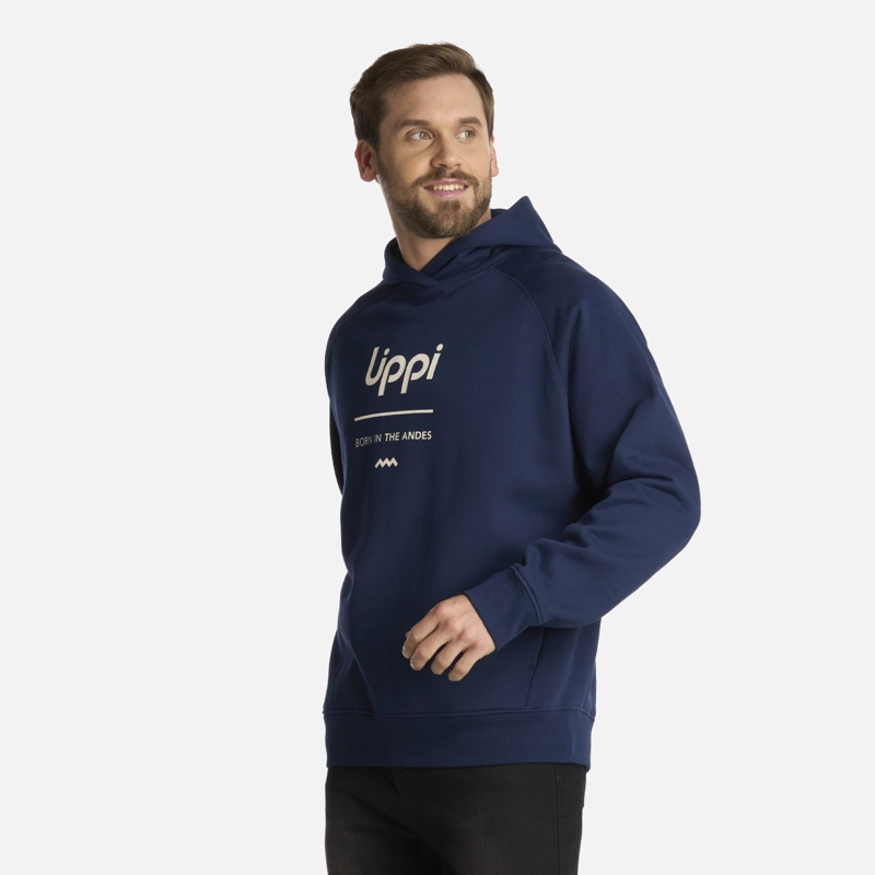 POLERON HOMBRE INSIGNE HOODY SWEATSHIRT FRONT PRINT AZUL MARINO LIPPI - 2