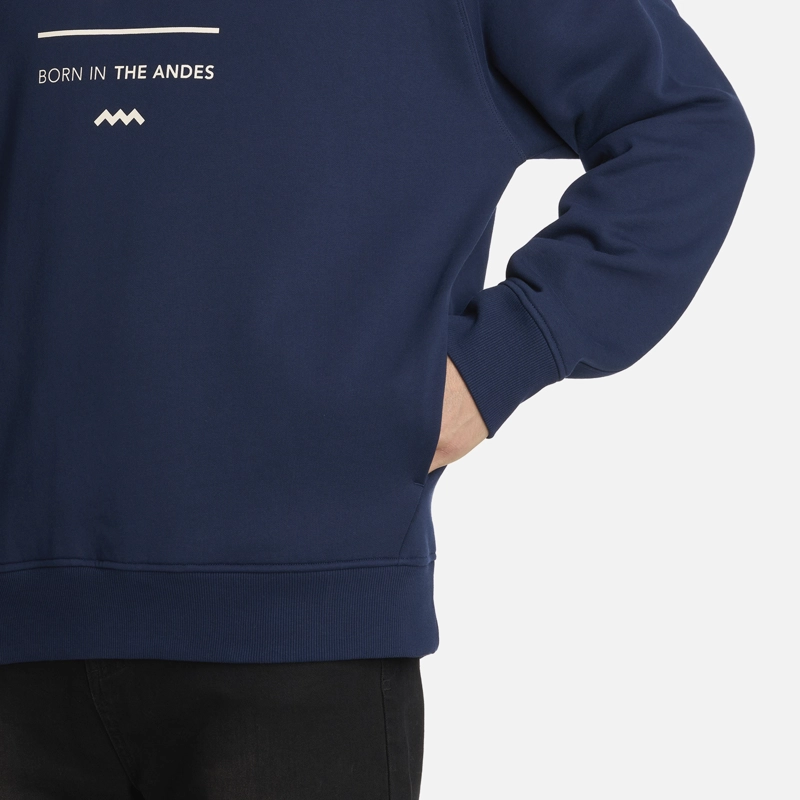 POLERON HOMBRE INSIGNE HOODY SWEATSHIRT FRONT PRINT AZUL MARINO LIPPI - 5