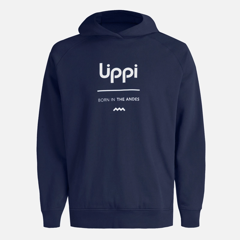 POLERON HOMBRE INSIGNE HOODY SWEATSHIRT FRONT PRINT AZUL MARINO LIPPI - 7
