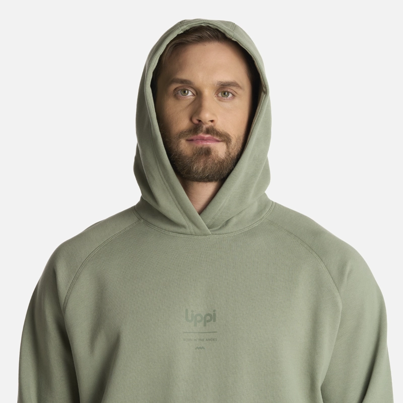POLERON HOMBRE ULMO HOODY SWEATSHIRT JADE OSCURO LIPPI - 4
