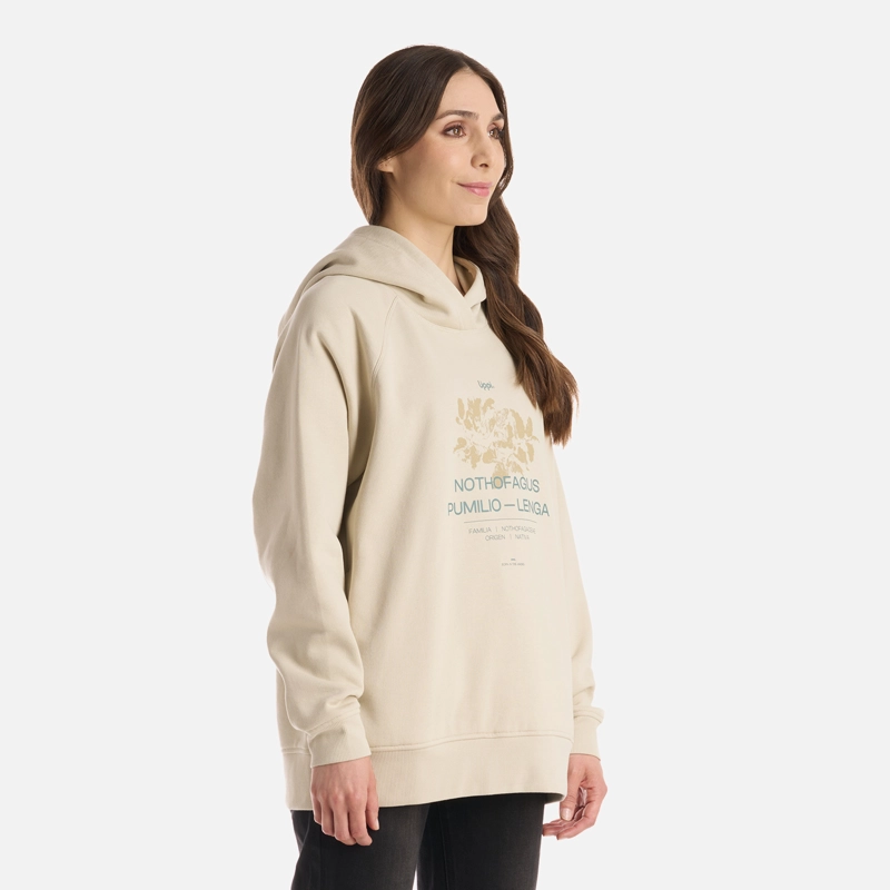 POLERON MUJER INSIGNE HOODY SWEATSHIRT FRONT PRINT CRUDO LIPPI - 2