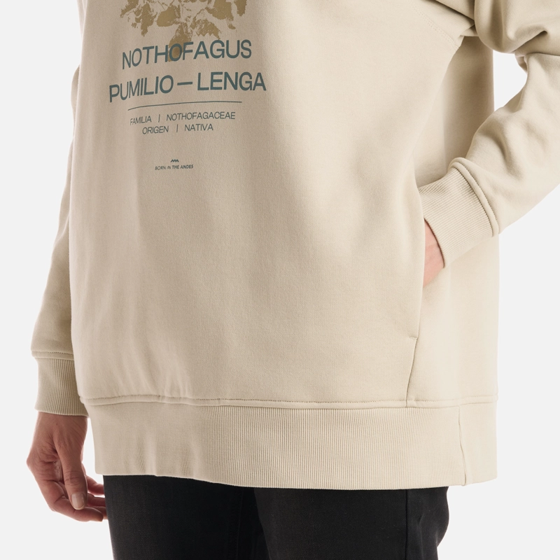 POLERON MUJER INSIGNE HOODY SWEATSHIRT FRONT PRINT CRUDO LIPPI - 5