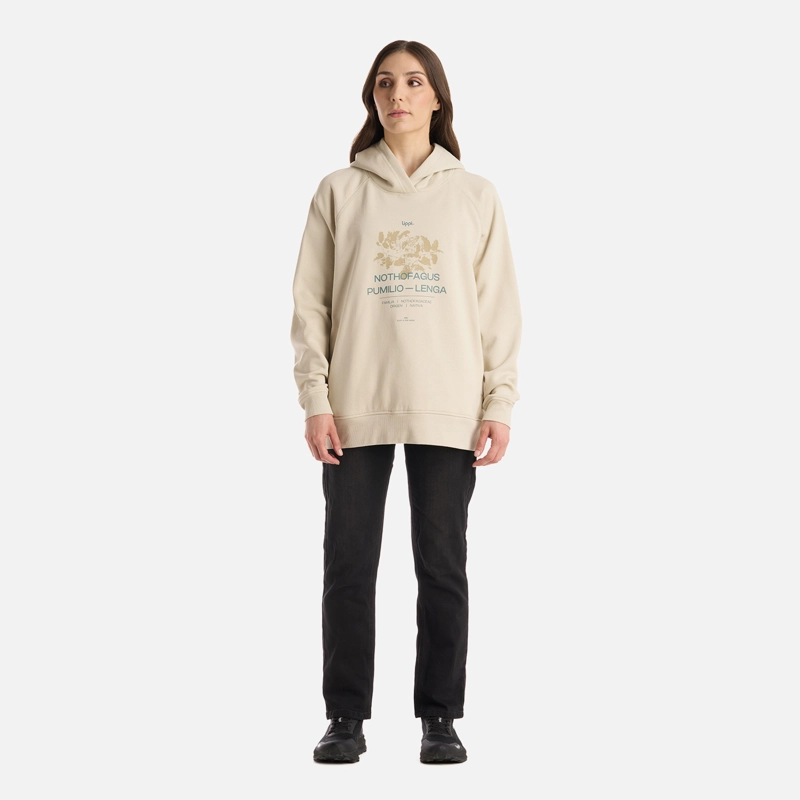 POLERON MUJER INSIGNE HOODY SWEATSHIRT FRONT PRINT CRUDO LIPPI - 6