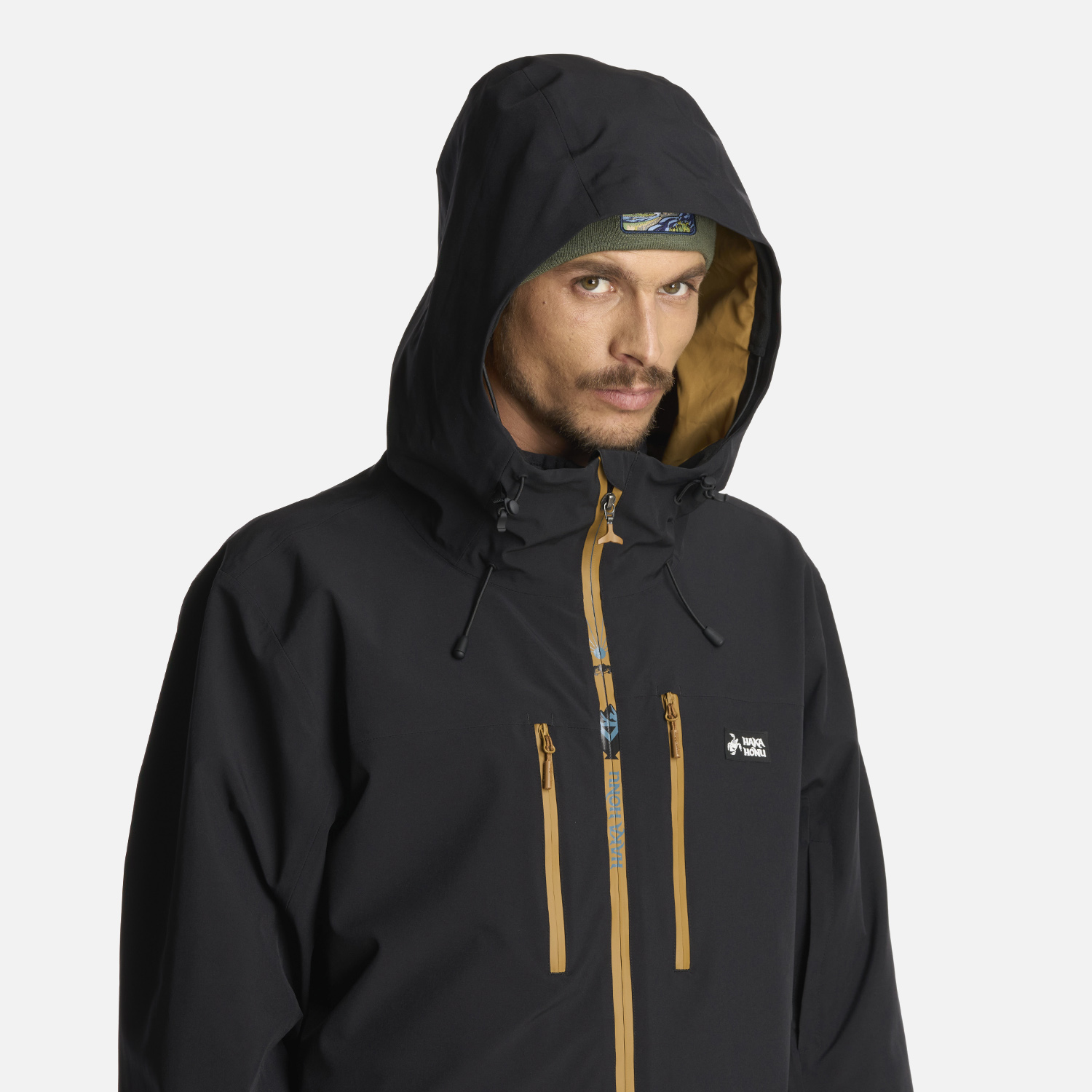 CHAQUETA HOMBRE VIENTO EN COLOR BLANCO EN COLOR NEGRO HAKA HONU I25 - 4