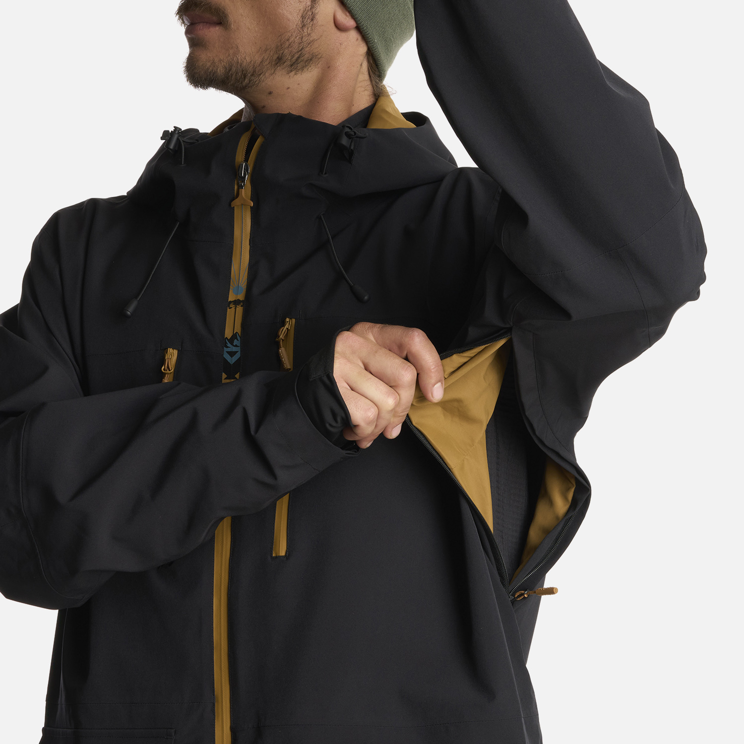 CHAQUETA HOMBRE VIENTO EN COLOR BLANCO EN COLOR NEGRO HAKA HONU I25 - 6