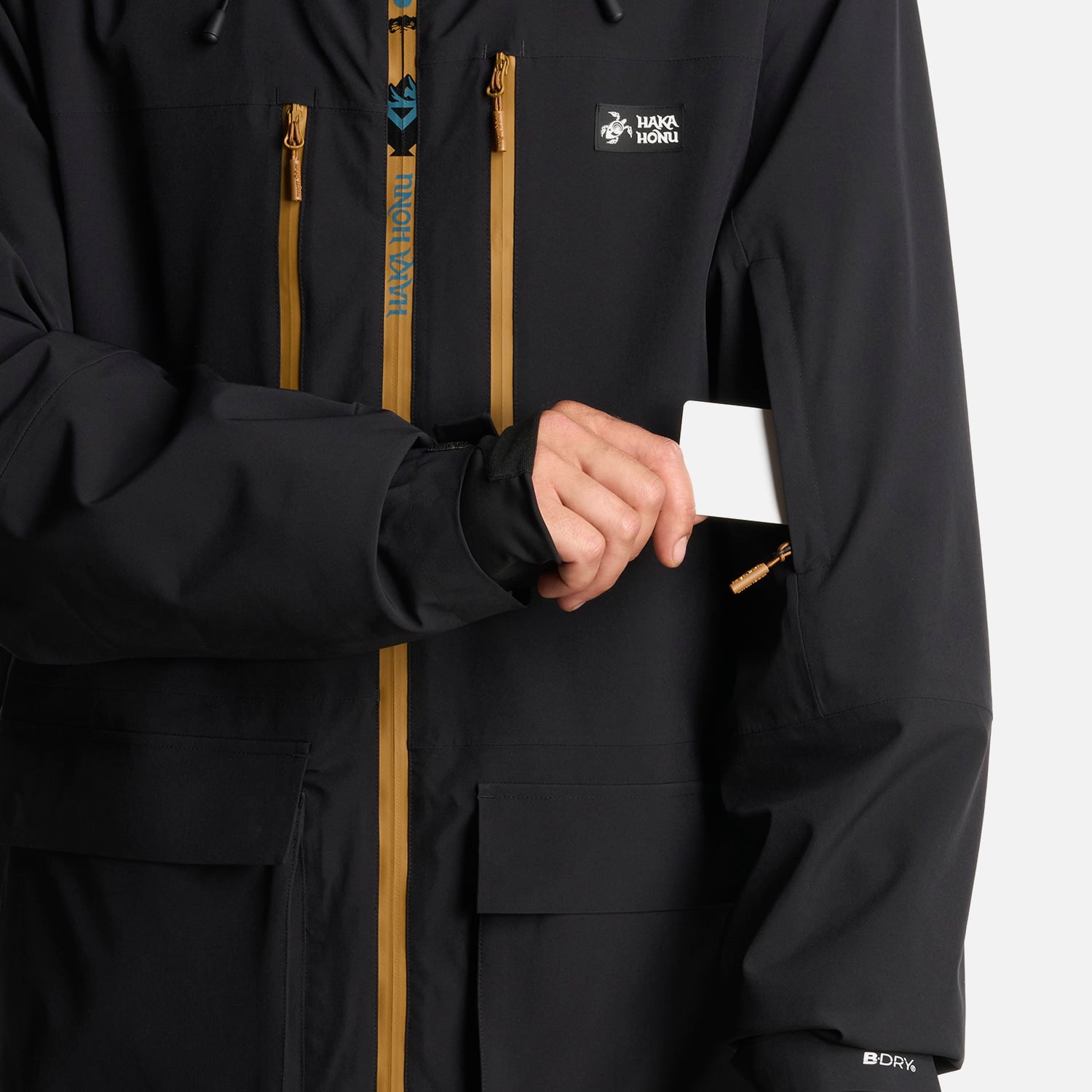 CHAQUETA HOMBRE VIENTO EN COLOR BLANCO EN COLOR NEGRO HAKA HONU I25 - 7