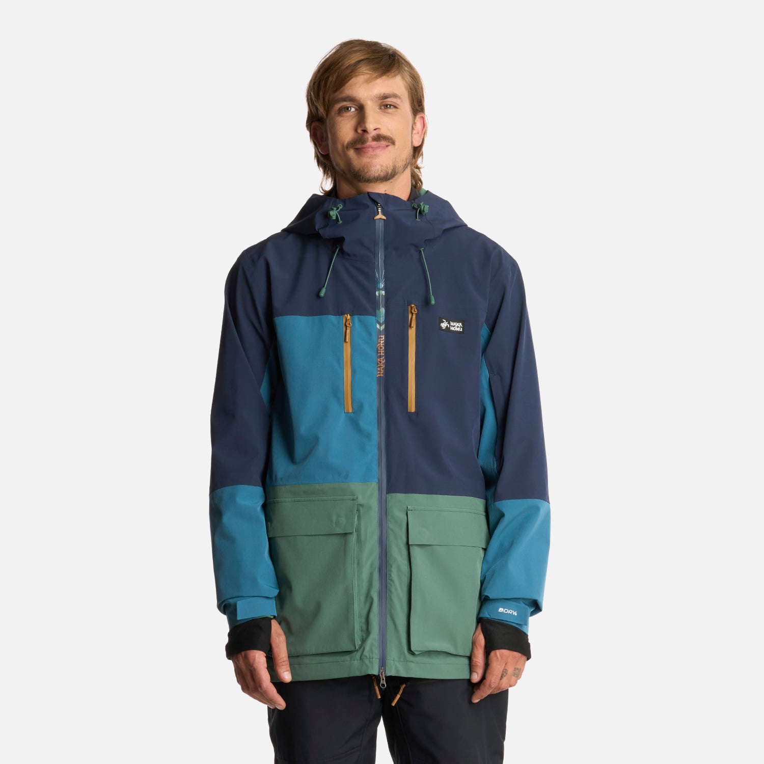 CHAQUETA HOMBRE VIENTO EN COLOR BLANCO AZUL NOCHE HAKA HONU I25 - 1