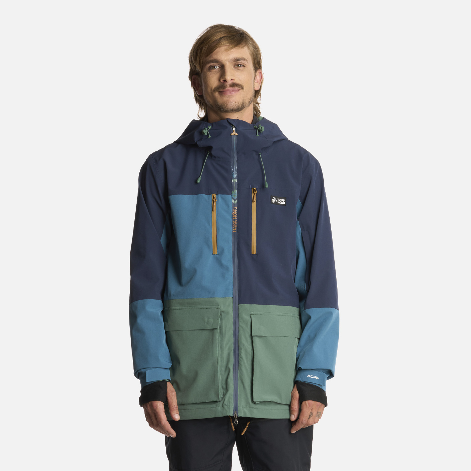 CHAQUETA HOMBRE VIENTO EN COLOR BLANCO AZUL NOCHE HAKA HONU I25 - 1