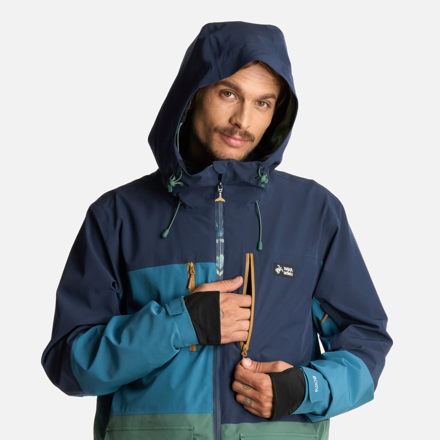 CHAQUETA HOMBRE VIENTO EN COLOR BLANCO AZUL NOCHE HAKA HONU I25 - 4