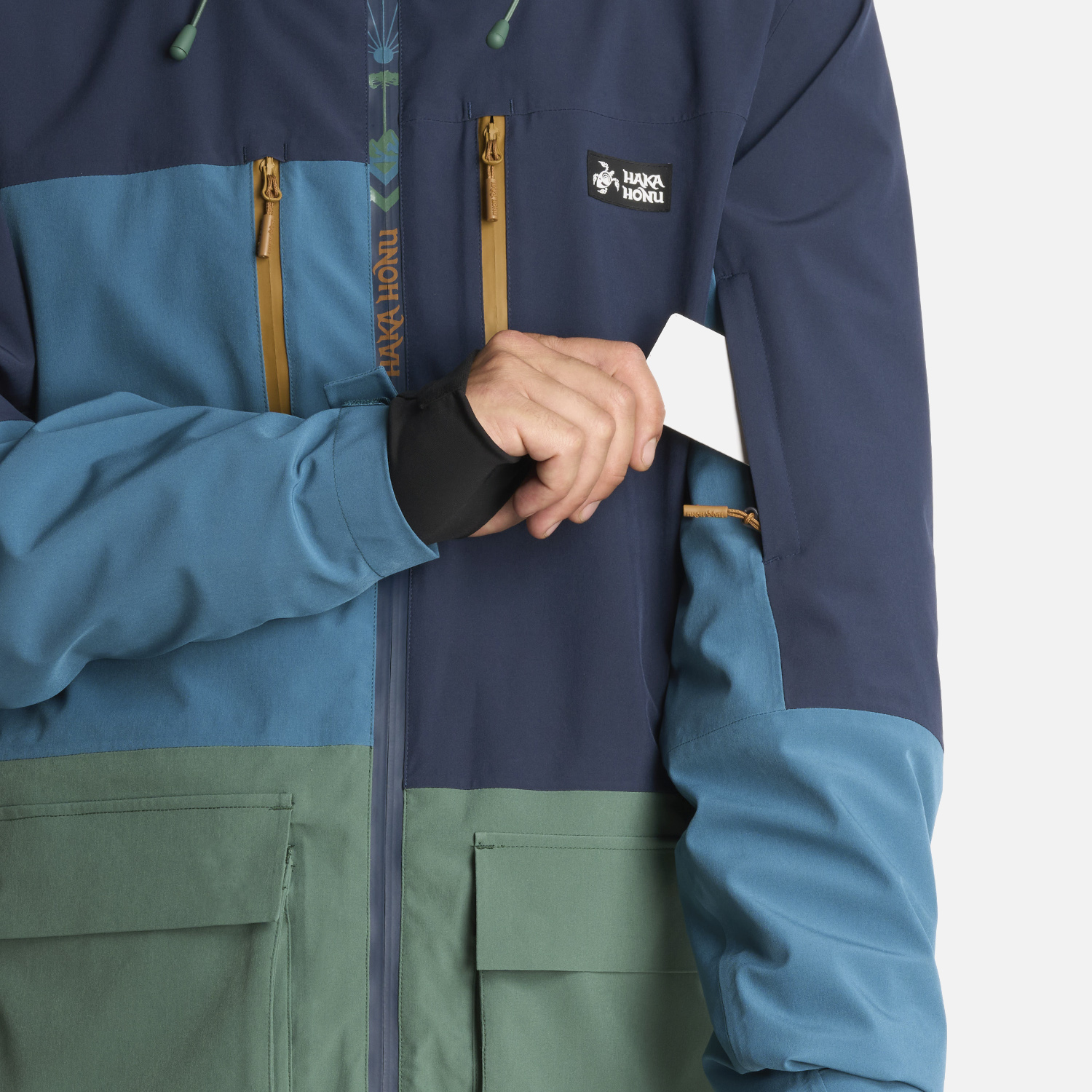 CHAQUETA HOMBRE VIENTO EN COLOR BLANCO AZUL NOCHE HAKA HONU I25 - 6