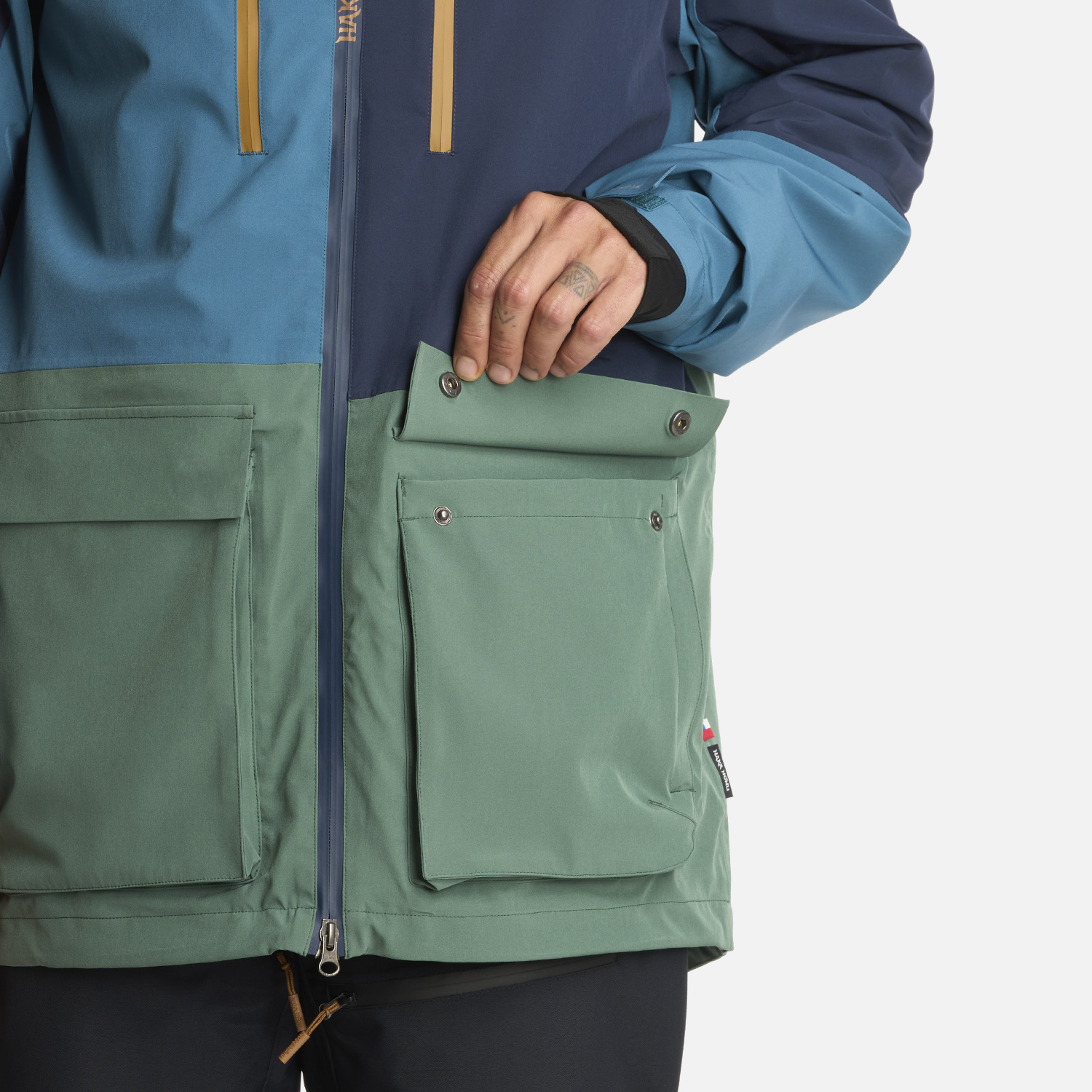 CHAQUETA HOMBRE VIENTO EN COLOR BLANCO AZUL NOCHE HAKA HONU I25 - 7