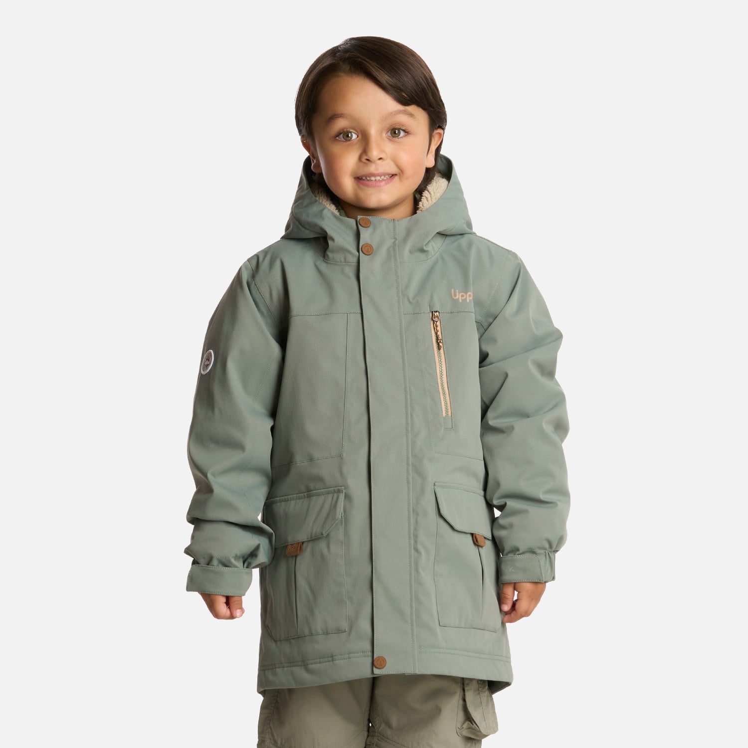 CHAQUETA NIÑO ROBLE B-DRY HOODY JADE OSCURO LIPPI I25 - 1