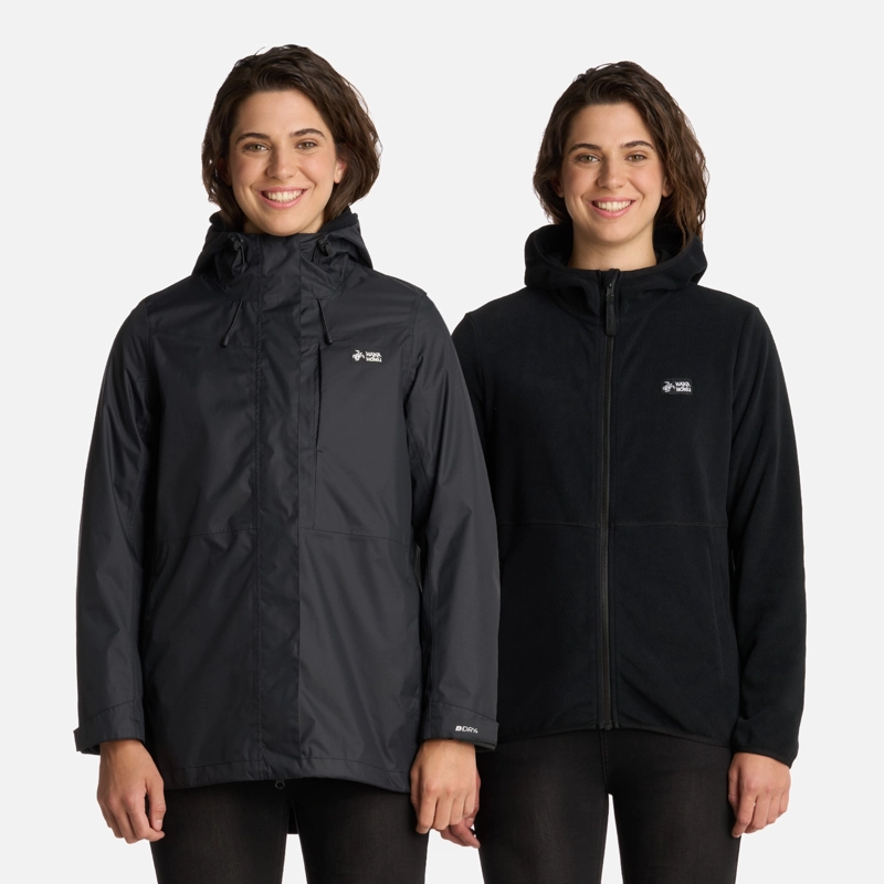 CHAQUETA MUJER CORTEZA NEGRO HAKA HONU - 1