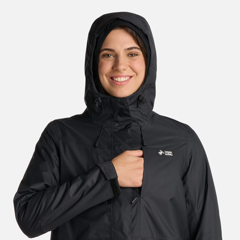 CHAQUETA MUJER CORTEZA NEGRO HAKA HONU - 5