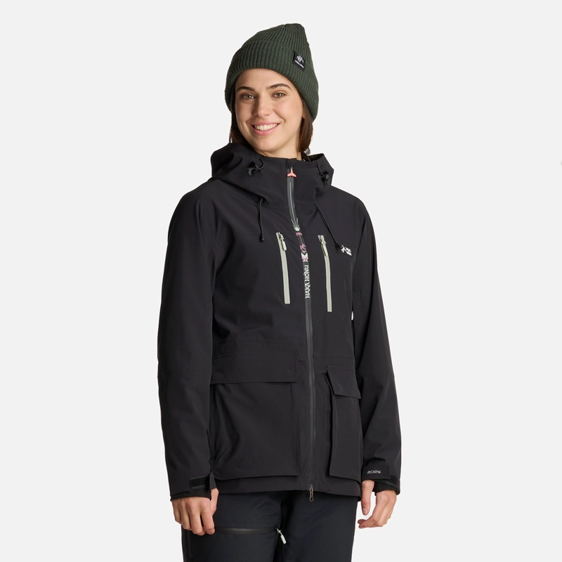 CHAQUETA MUJER VIENTO BLANCO NEGRO HAKA HONU I25 - 2